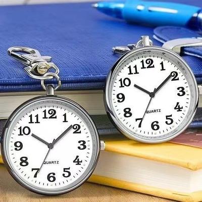 用表大数字清晰夜光表钥匙扣挂表护士学生石英表怀表手表