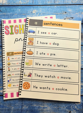 SightWord小学英语高频词语句训练阅读启蒙练习册单词一句话句子