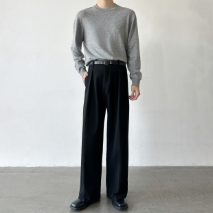 高品质三本针工艺阔腿宽松西裤 春季 男 四季 男笙 款 A字阔腿西裤