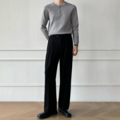裤 男笙 通勤西装 高品质那不勒斯高腰直筒宽松休闲西裤 2026春季