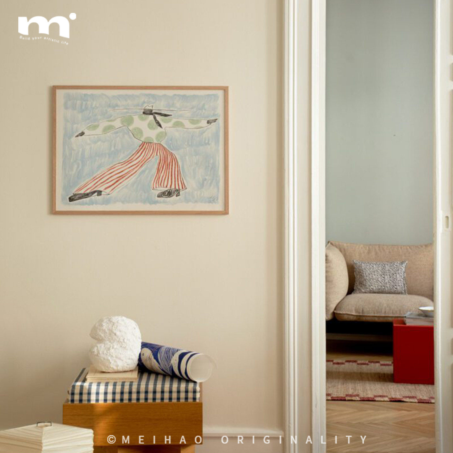 美式ins小众装饰画人物古典客厅挂画卧室西部牛仔复古风墙壁画