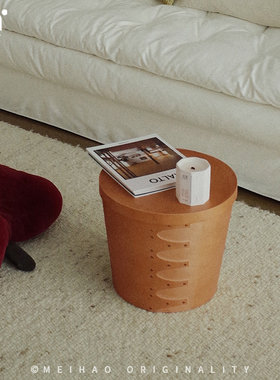 craster夏克盒复古收纳盒中古ins实木小众圆形收纳筐高颜值床头柜