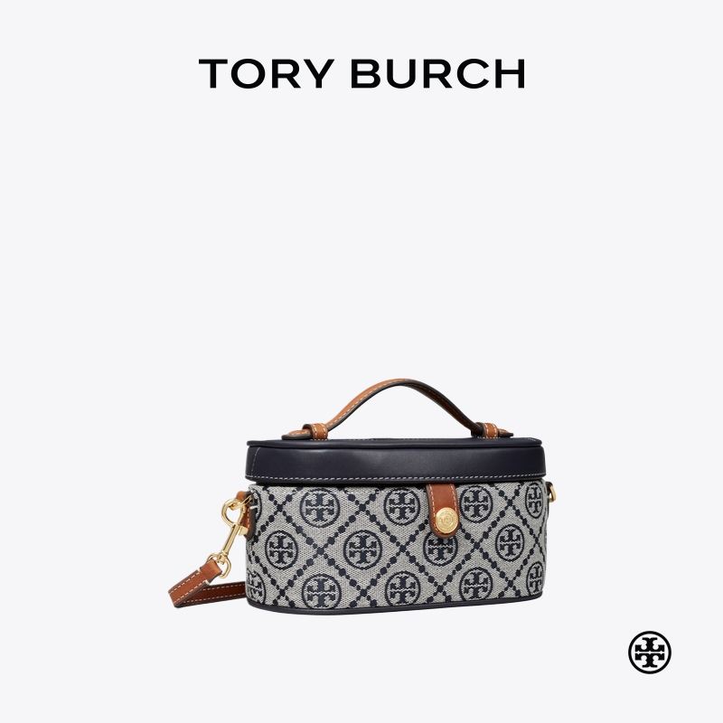 TORY BURCH 汤丽柏琦 T MONOGRAM 迷你手拿化妆包盒子包 165010