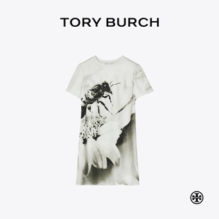 桑蠶絲印花拼接 BURCH 恤連衣裙 173976 湯麗柏琦 TORY