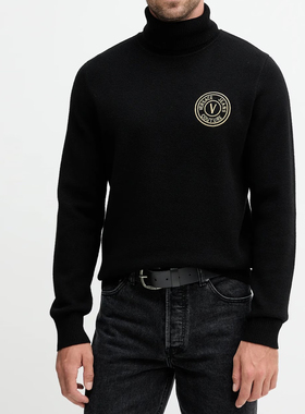 Versace/范思哲 VJ 男士奢潮加厚保暖高领套头毛衣79GAFM14 CMH81