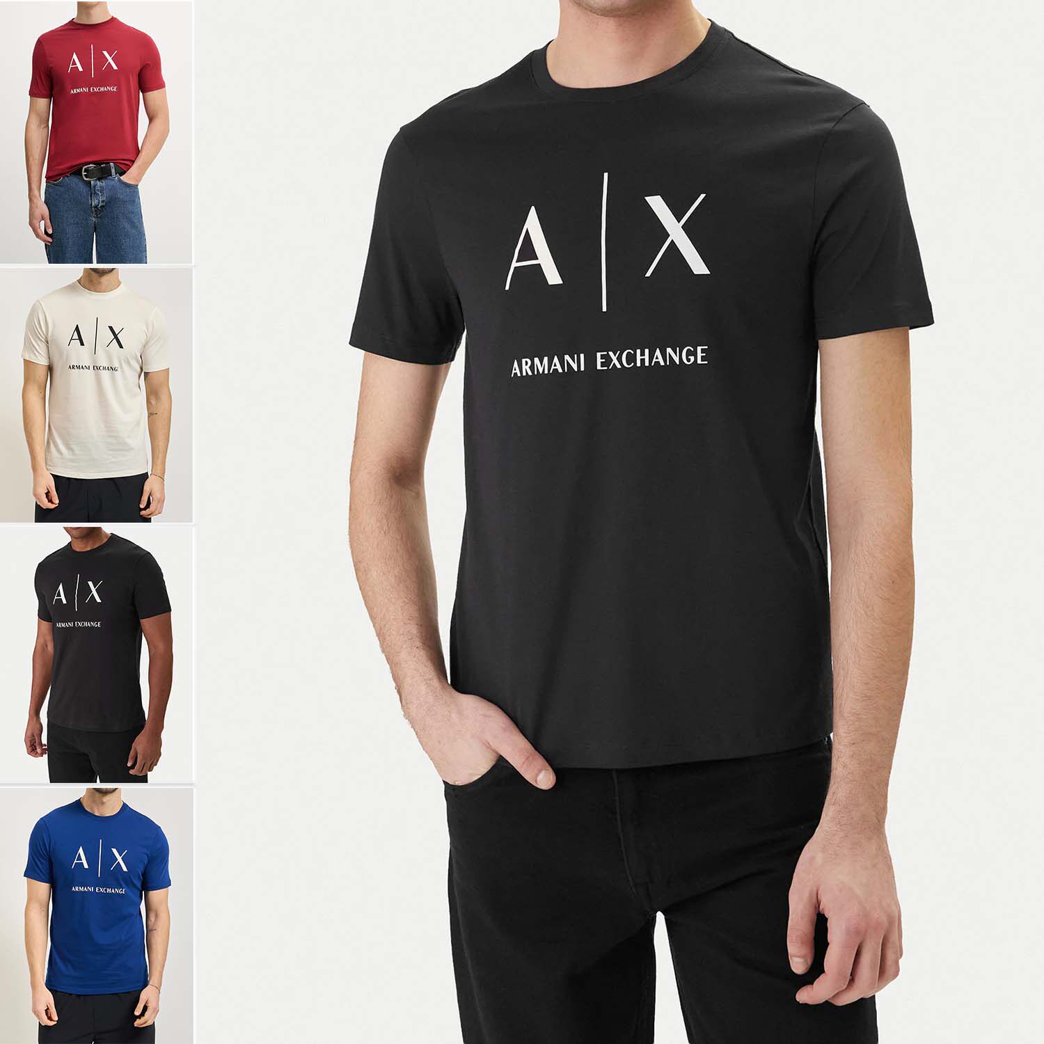 Armani/阿玛尼AX 男士时尚休闲纯棉圆领短袖T恤 XM002683 AF10356
