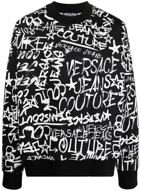 Versace/范思哲VJ 男士潮牌字母印花圆领卫衣 75GAI3O0 FS093