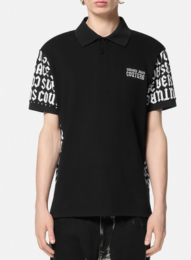 Versace/范思哲VJ 男潮牌字母LOGO纯棉短袖POLO衫 77GAG6R1 JS389