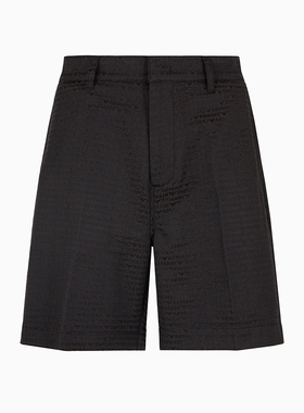 Armani/阿玛尼EA 男士满印老花鹰标短裤休闲裤 EM001200 AF13688