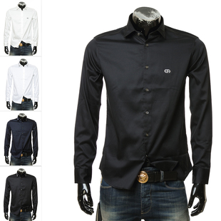 修身 弹力时尚 长袖 Armani 3L1CD4 男士 衬衫 1NBNZ 阿玛尼EA