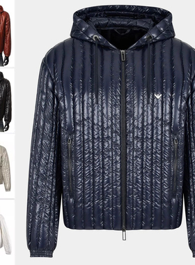 Armani/阿玛尼EA 男士时尚休闲鹰标保暖外套羽绒服 6R1B79 1NKZZ