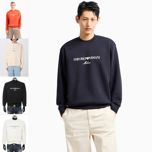 Armani/阿玛尼EA 男士刺绣鹰标潮牌圆领卫衣 EM001052 AF10013