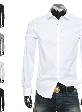 Armani/阿玛尼AX 海外直邮 男士简约休闲长袖衬衫 8NZC31 ZN28Z