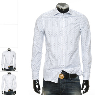 时尚 休闲鹰标修身 长袖 Armani 3R1C86 男士 衬衫 1K0BZ 阿玛尼EA