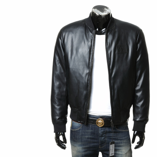 阿玛尼AX XM001104 男士 2面穿保暖棉夹克皮衣 AF16647 时尚 Armani