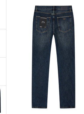 Armani/阿玛尼EA 男士时尚鹰标修身长裤牛仔裤 EM000763 AF17486