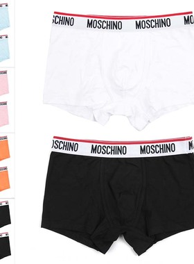moschino/莫斯奇诺棉质透气男士2件装平角裤四角内裤A1394 4300
