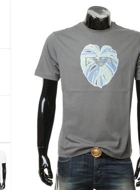 Armani/阿玛尼EA 男士休闲潮流短袖圆领T恤 3R1T6U 1JQ4Z