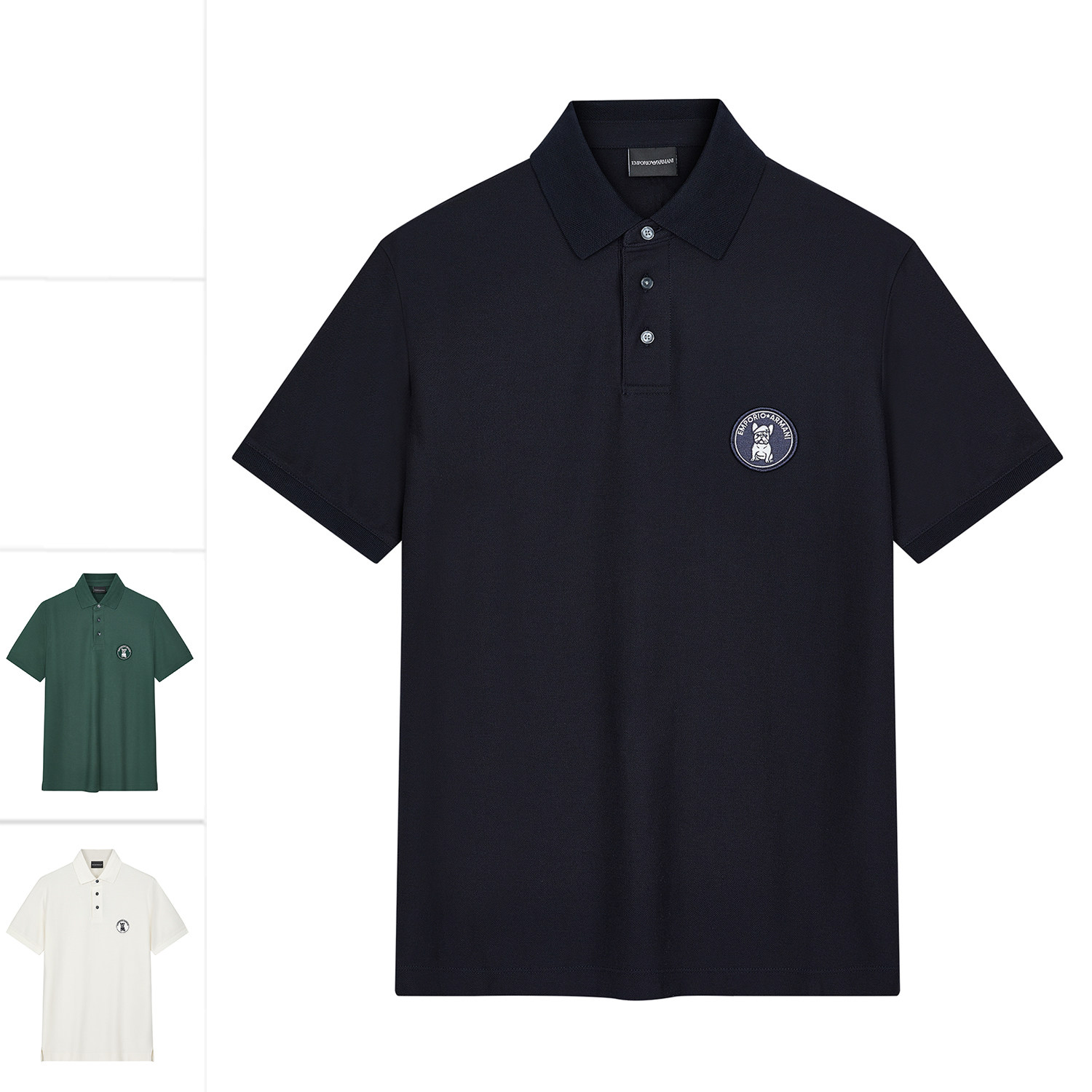 Armani/阿玛尼EA 男士时尚刺绣犬标短袖POLO衫 EM005244 AF10497