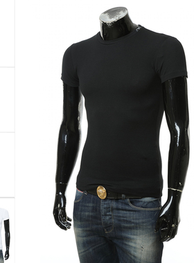 Armani/阿玛尼EA 男士鹰标修身弹力时尚休闲短袖T恤111035 4F531