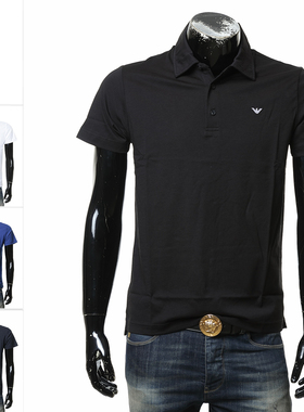 Armani/阿玛尼EA 男士刺绣鹰标时尚短袖POLO衫 EM000571 AF12331