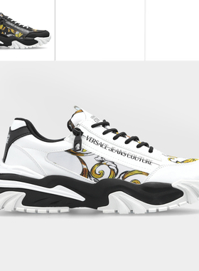 Versace/范思哲VJ 男士奢潮印花时尚低帮休闲鞋 78YA3SI5 ZSC57