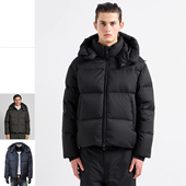 阿玛尼EA 6D1BC3 男士 老花加厚连帽外套羽绒服 1NNXZ 时尚 Armani