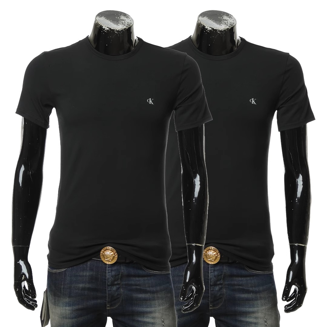 Calvin Klein CK卡尔文克雷2件装男士修身弹力打底短袖T恤NB2221A