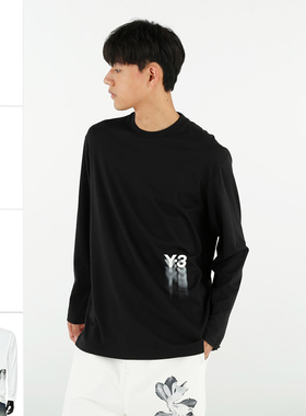 Y3 Y-3 海外直邮 正品 男士潮牌纯棉长袖T恤时尚休闲打底衫IZ3122