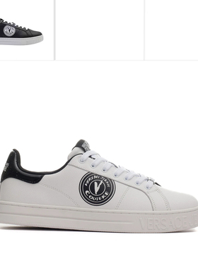 Versace/范思哲VJ 男士奢潮真皮时尚低帮休闲鞋 78YA3SK1 ZPB01