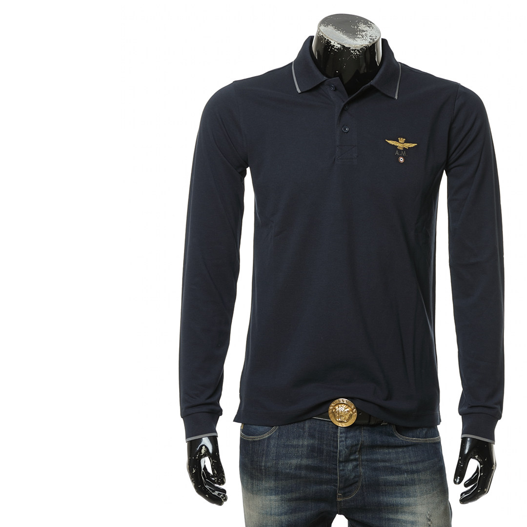 Aeronautica Militare AM 空军 男士休闲长袖POLO衫 242PO1653P82