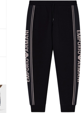 Armani/阿玛尼EA 男士鹰标休闲潮流束脚裤长裤 EM002914 AF10013