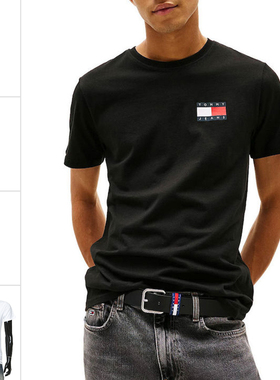Tommy Jeans 汤米·希尔费格 男士时尚休闲短袖T恤 DM0DM20740