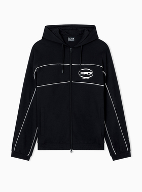 Armani/阿玛尼EA7 男士宽松休闲连帽开衫卫衣7M000986 AF12660