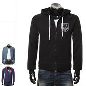 Armani 3R573 卫衣111835 阿玛尼EA男士 刺绣鹰标休闲外套开衫