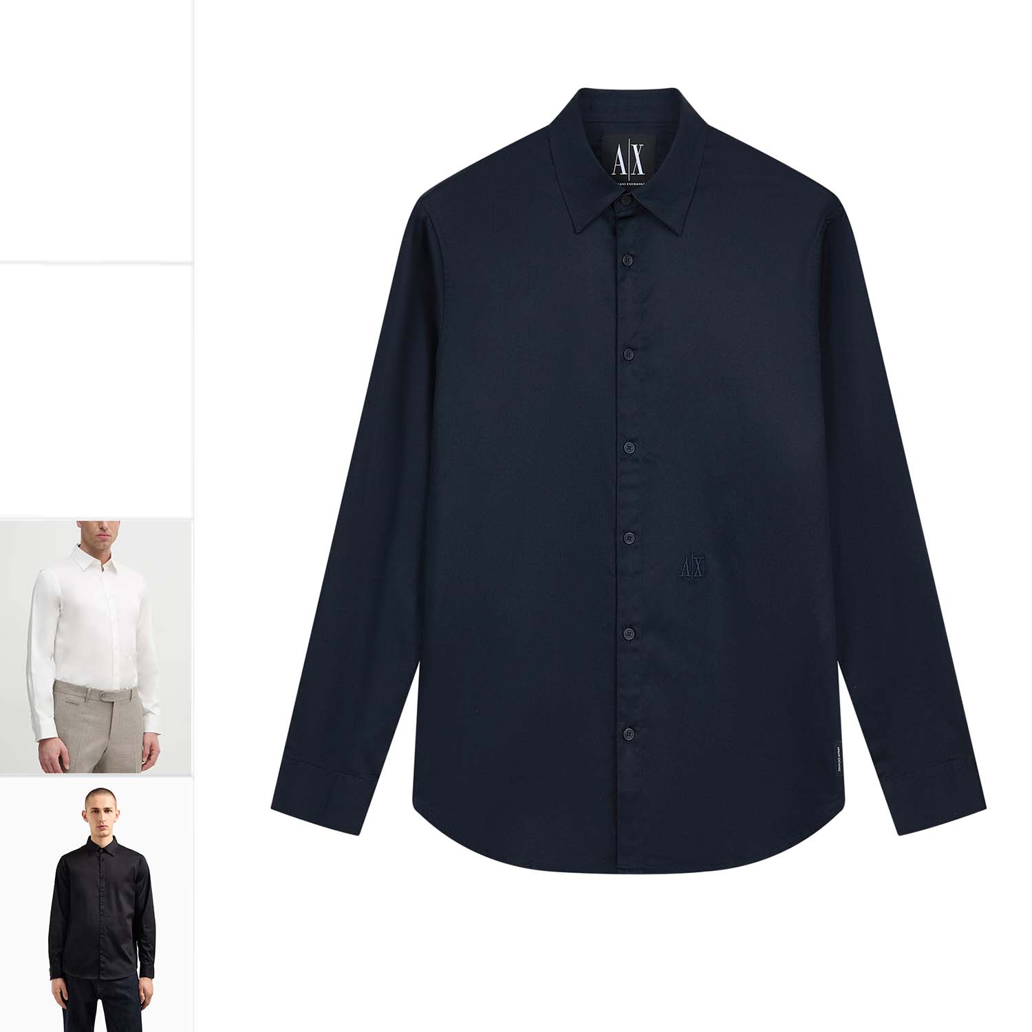 Armani/阿玛尼AX 男士时尚休闲修身长袖衬衫 XM000339 AF10192