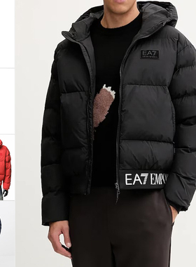 Armani/阿玛尼EA7 男士加厚保暖连帽棉夹克外套7M000710 AF15951