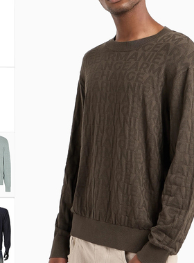 Armani/阿玛尼AX 男士时尚休闲圆领保暖针织衫 6DZM1R ZM4DZ