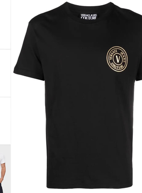 Versace/范思哲VJ 男士潮牌奢华金标时尚短袖T恤 75GAHT06 CJ00T