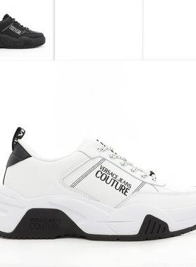 Versace/范思哲VJ 男士奢潮真皮时尚低帮休闲鞋 77YA3SF1 ZP326