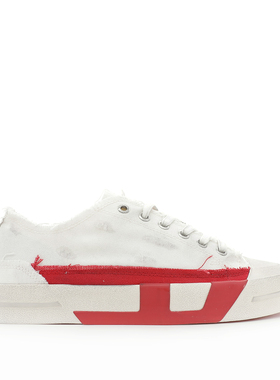 Diesel迪赛 男士潮牌做旧帆布时尚简约低帮休闲鞋 Y03722 P8114