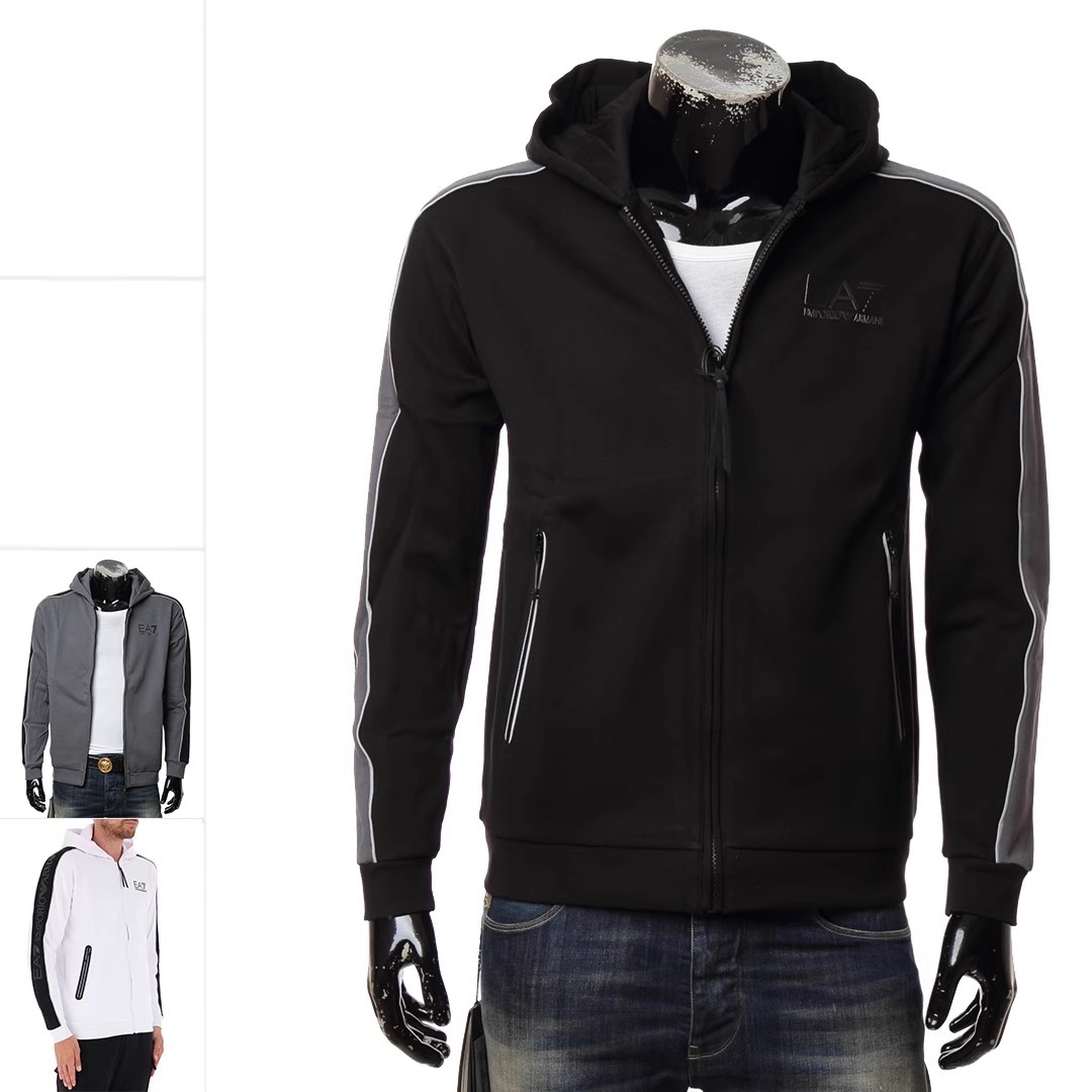 阿玛尼男士潮连帽卫衣