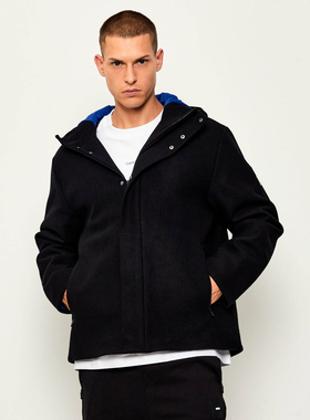 Armani/阿玛尼EA7 男士保暖羊毛连帽夹克外套 7M000691 AF15957