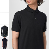 时尚 男士 暗格纹鹰标短袖 POLO衫 1JGYZ Armani 3D1FM2 阿玛尼EA
