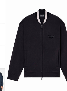 Armani/阿玛尼EA 男士鹰标棒球领开衫卫衣外套 EM002877 AF17545