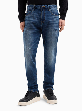 Armani/阿玛尼AX 男士时尚修身休闲长裤牛仔裤 XM000049 AF12965