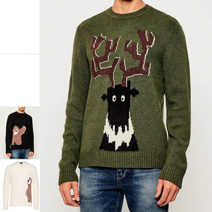 Armani/阿玛尼EA7 男士时尚休闲加厚保暖毛衣 7M001128 AF17652