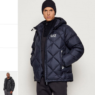 7M001001 Armani 加厚保暖连帽外套羽绒服 男士 AF15923 阿玛尼EA7