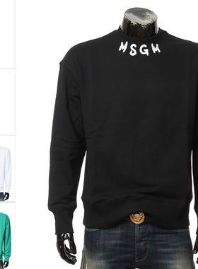 MSGM正品 潮牌男士时尚字母纯棉圆领套头卫衣 3540MM116 237799