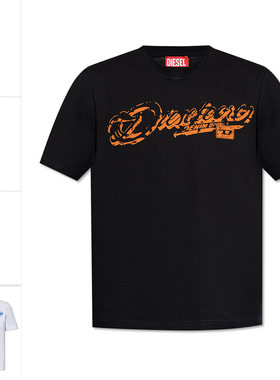 Diesel迪赛 海外直邮 男士潮牌时尚休闲圆领短袖T恤 A16406 0QIAM